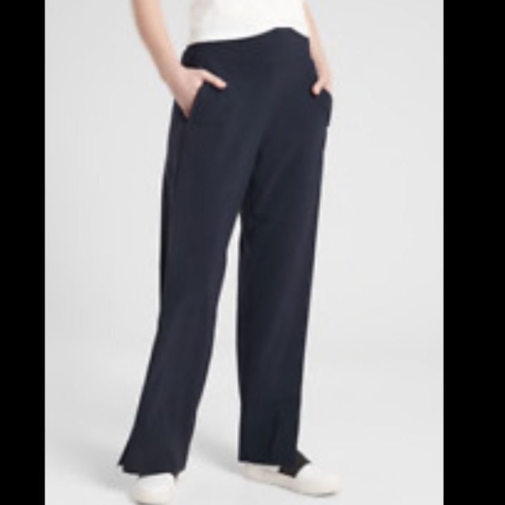 Athleta XLT Navy Cosmic Wide Straight Leg Pants